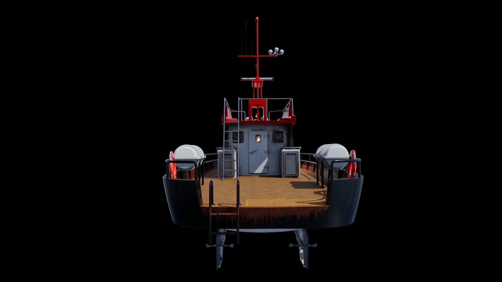 Ship patrol boat 3D model_10