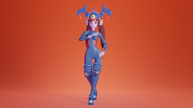 Stylized Psyme 3D Character Model - Cute Character Design 3D model