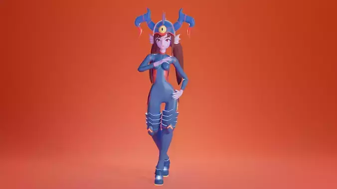 Stylized Psyme 3D Character Model - Cute Character Design 3D model