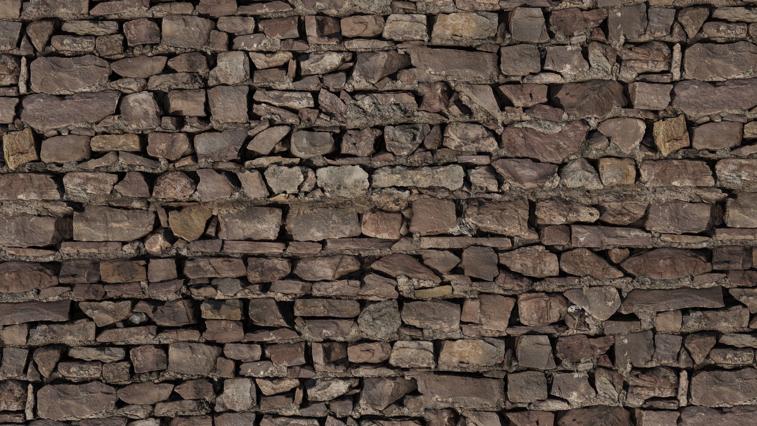 Old Stone Wall Pbr Texture_7