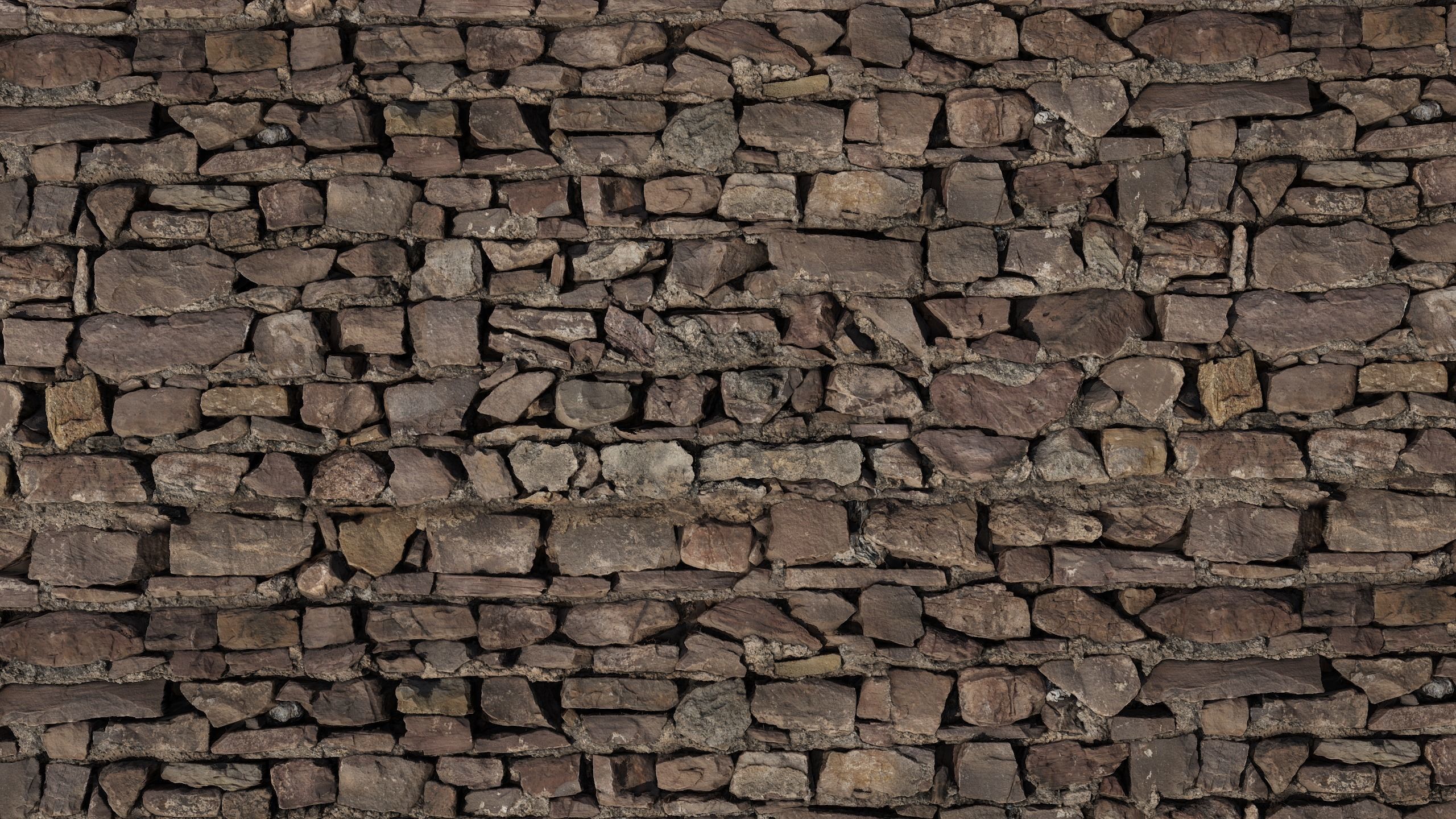 Old Stone Wall Pbr Texture_4