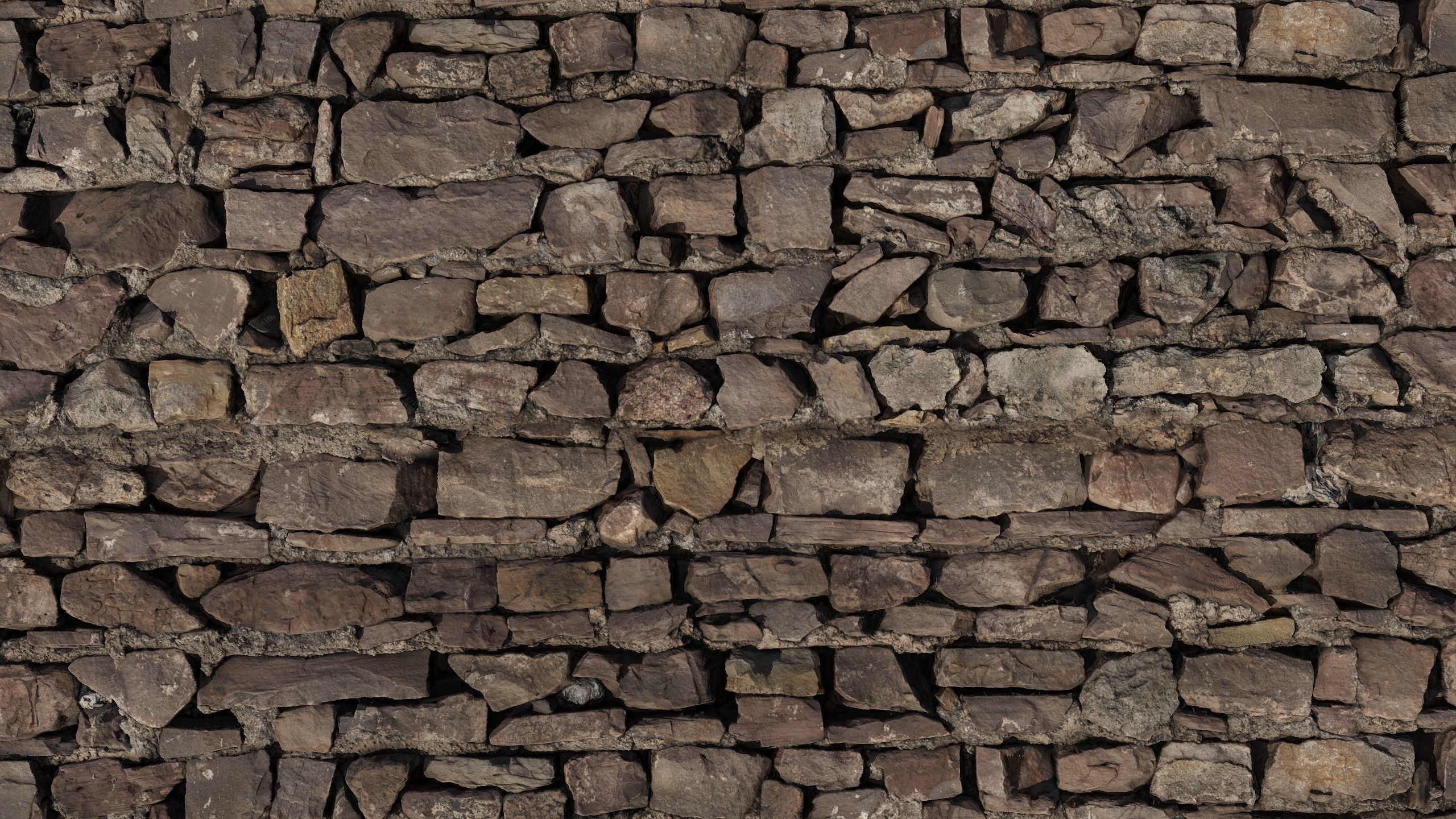 Old Stone Wall Pbr Texture_9