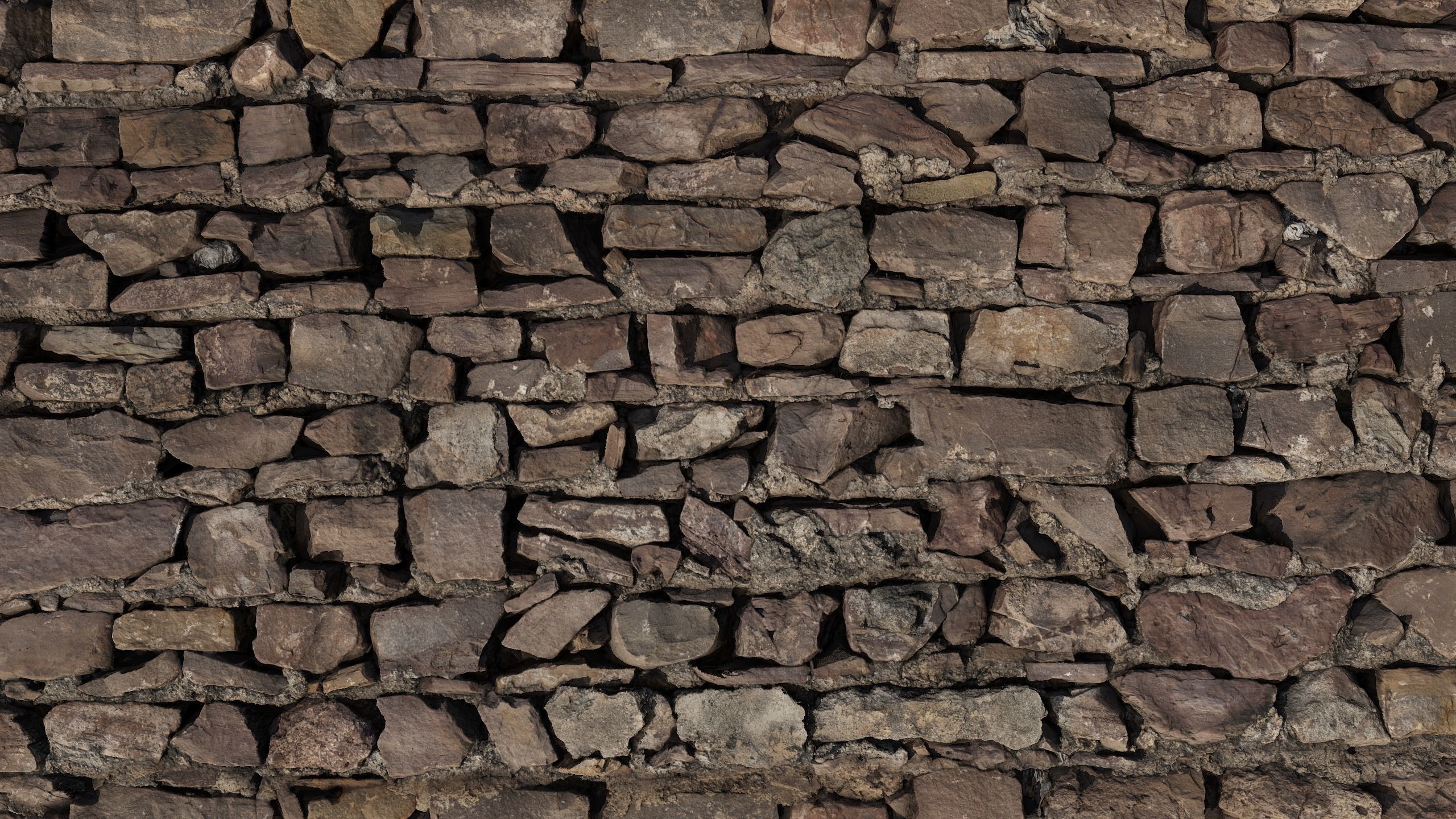 Old Stone Wall Pbr Texture_6