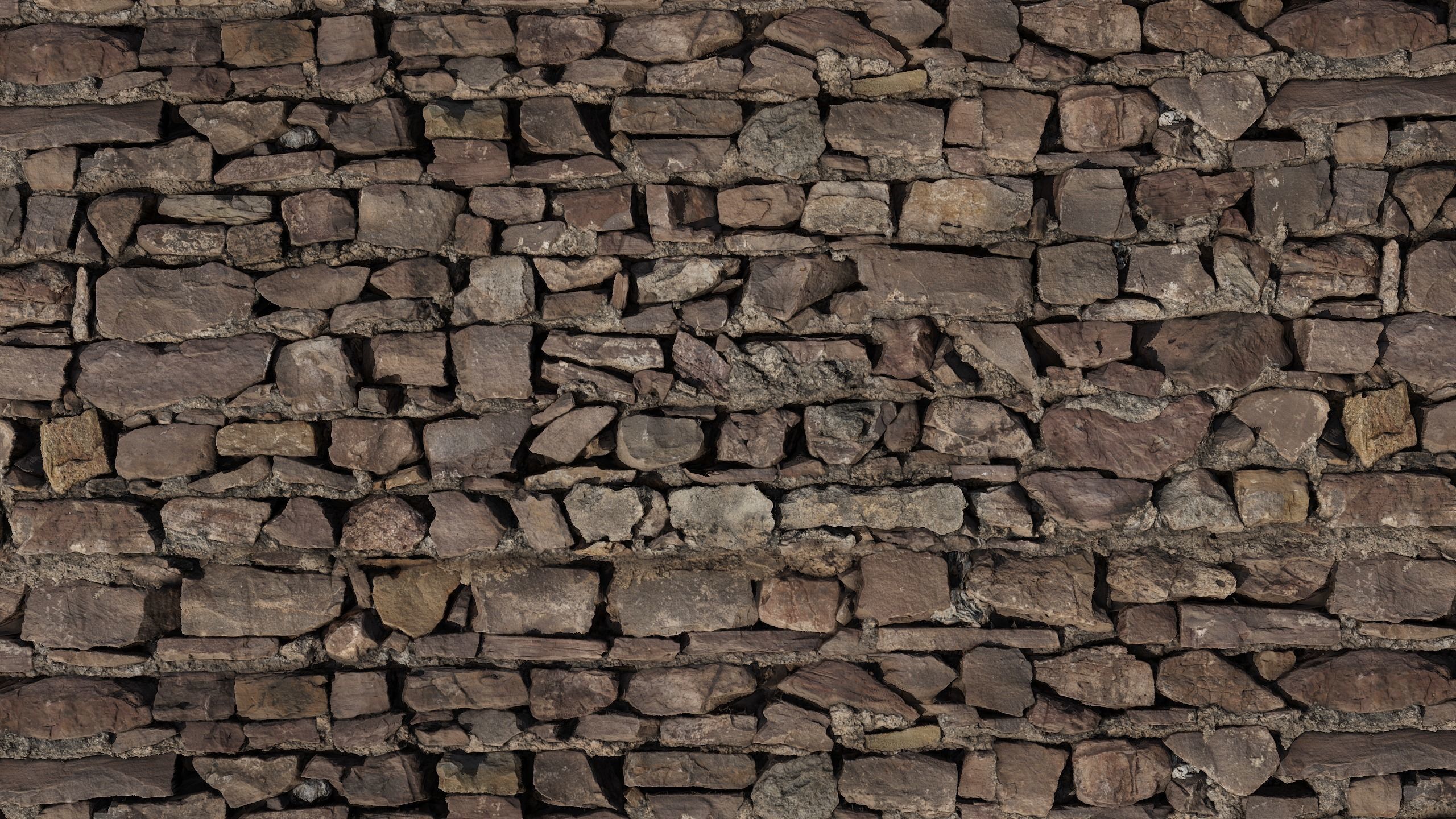 Old Stone Wall Pbr Texture_2