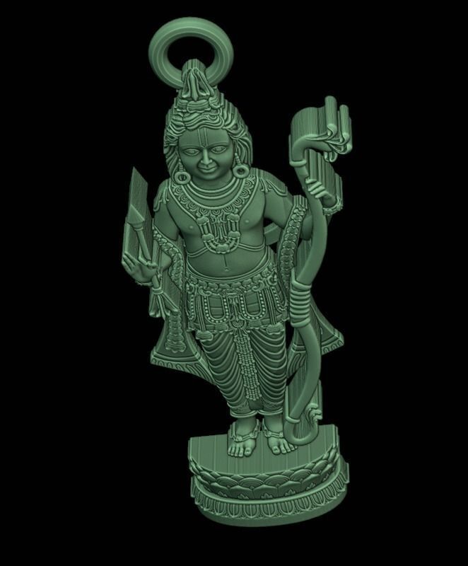 Ram lalla pendant high quality 3D print model_3