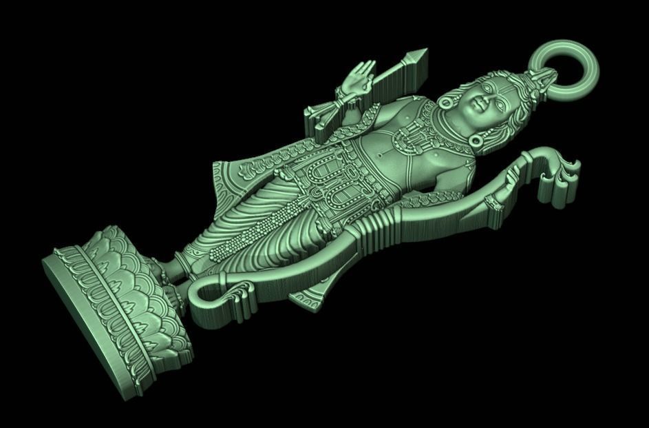 Ram lalla pendant high quality 3D print model_2
