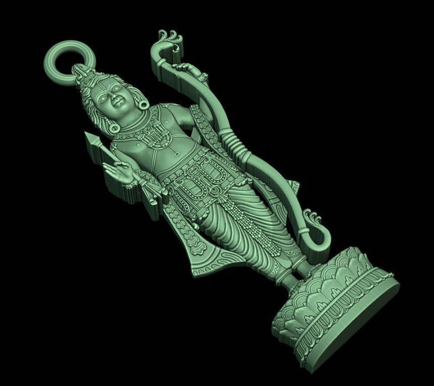Ram lalla pendant high quality 3D print model_1