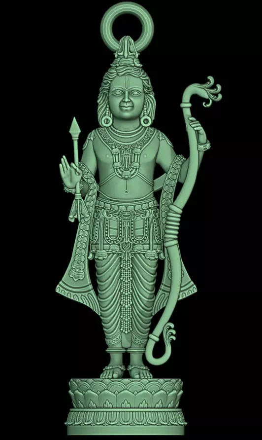 Ram lalla pendant high quality 3D print model_0