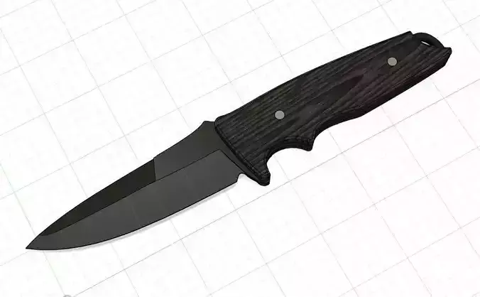 Hunter dagger knife for knife makers including PDF sheet