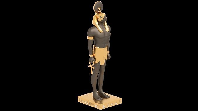Ancient Egyptian God Horus 4K Low-poly 3D model