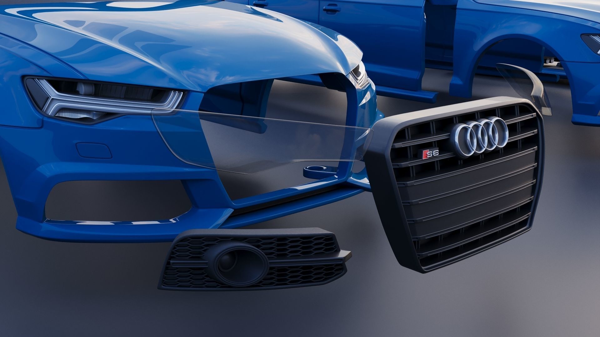 Audi S6 2016 3D print model_21