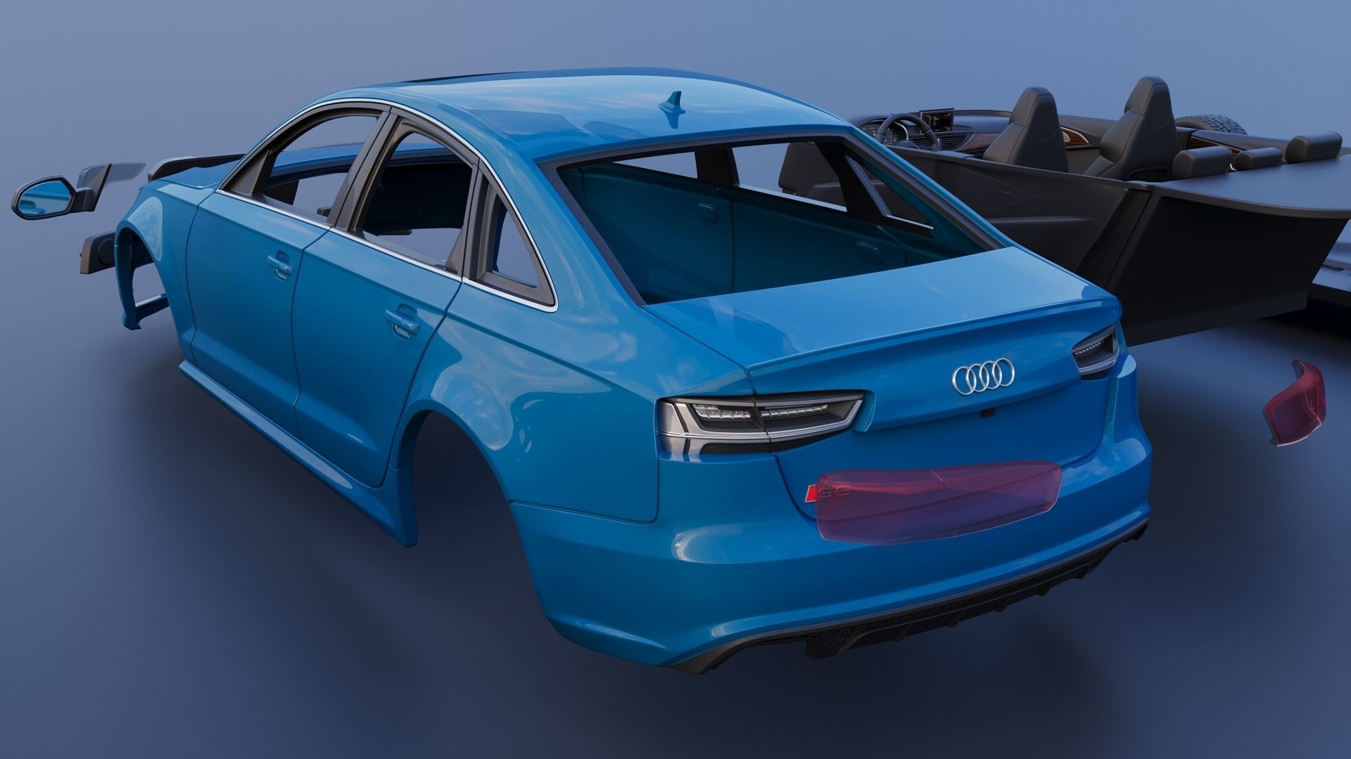 Audi S6 2016 3D print model_18