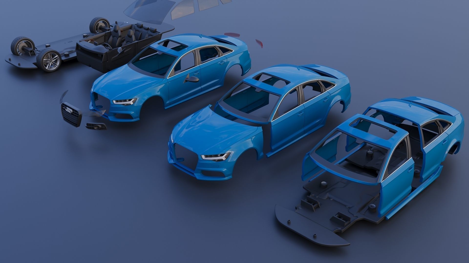 Audi S6 2016 3D print model_15
