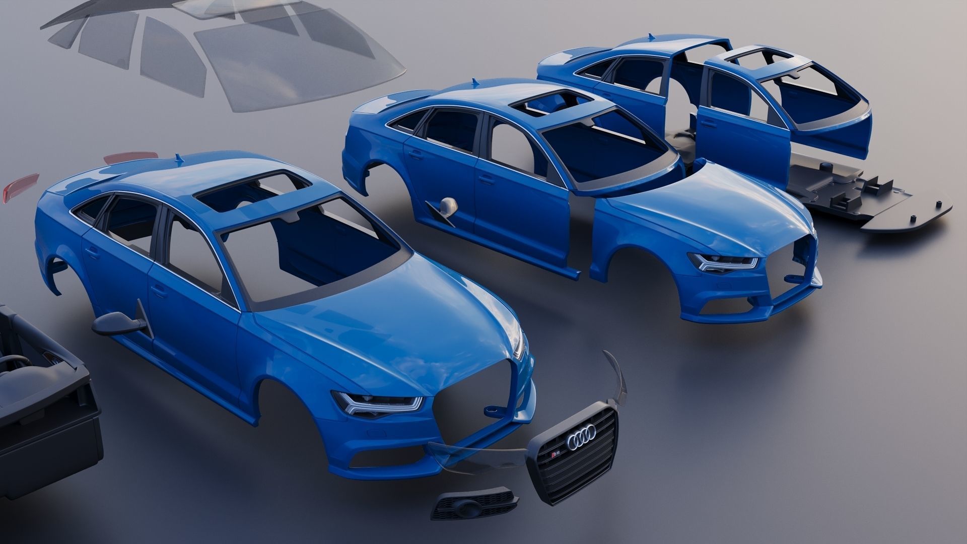 Audi S6 2016 3D print model_20