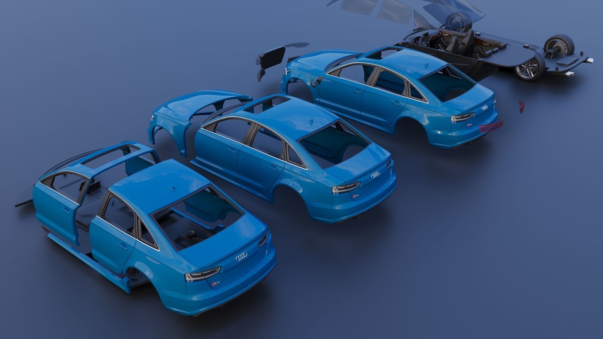 Audi S6 2016 3D print model_17