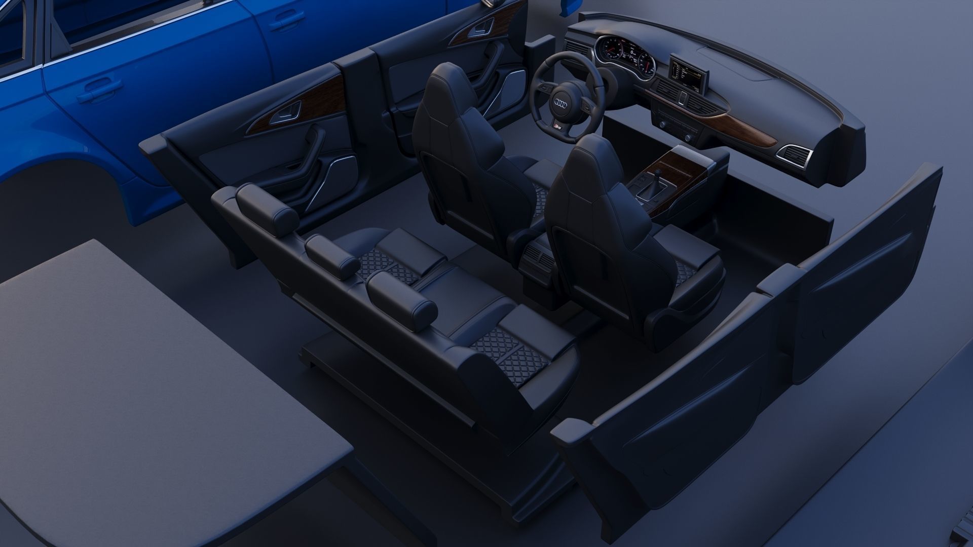 Audi S6 2016 3D print model_25