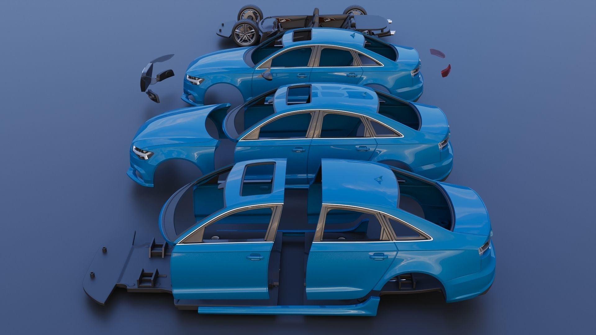 Audi S6 2016 3D print model_16