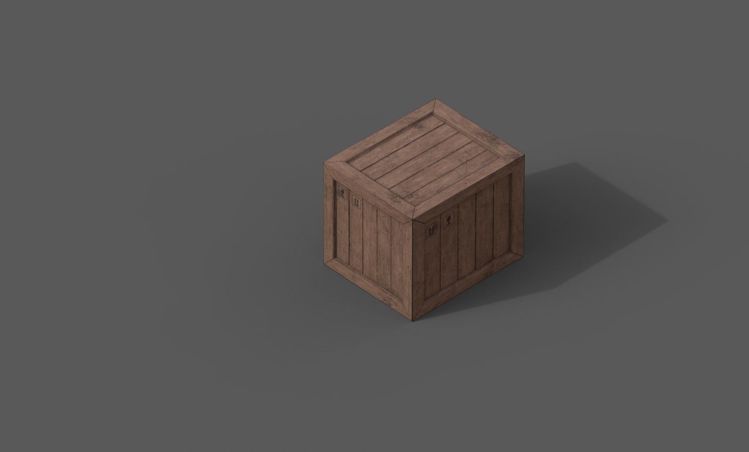 Wooden Cargo Crates Low-poly 3D model_13