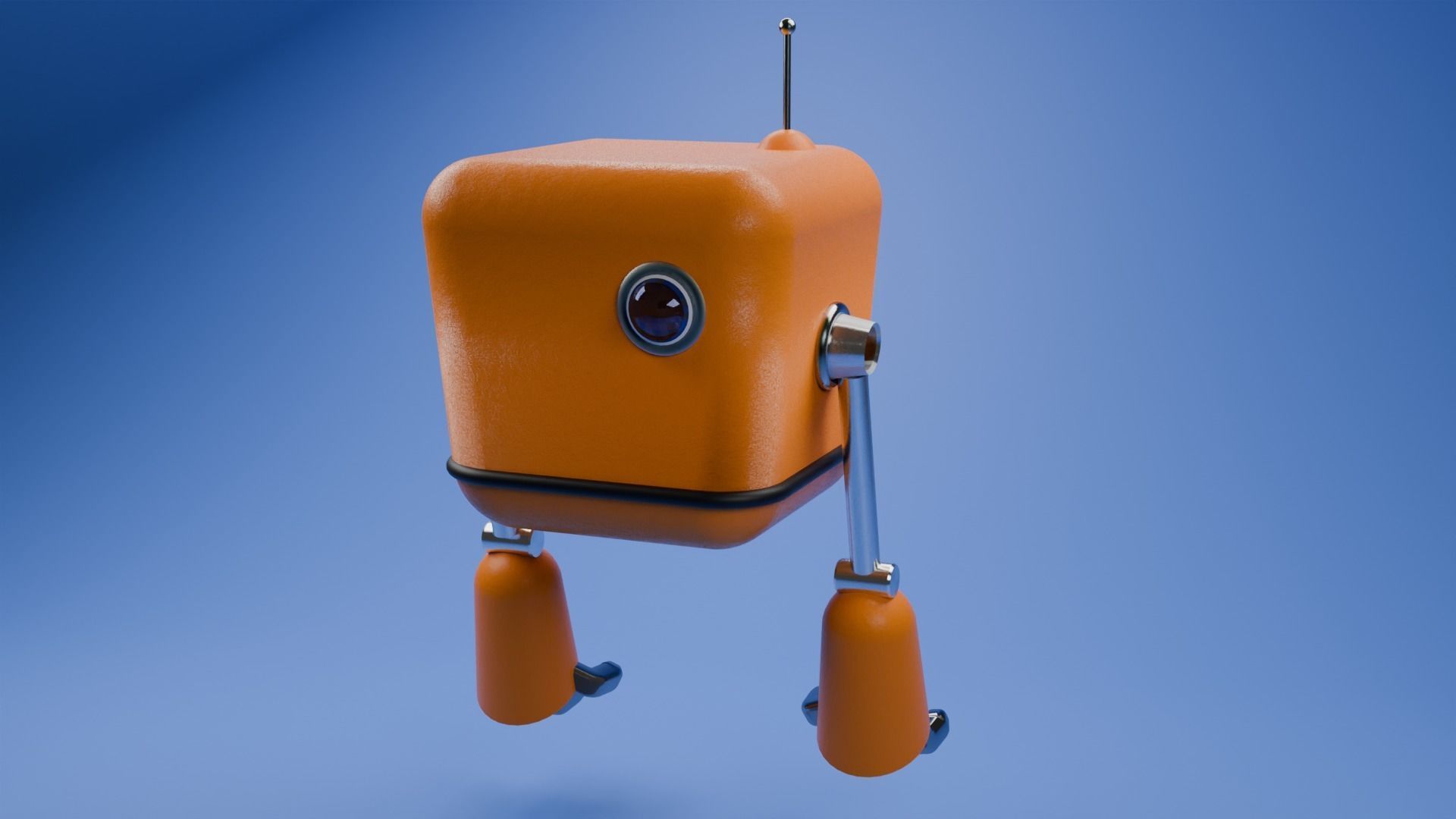 Robot  Low-poly 3D model_1