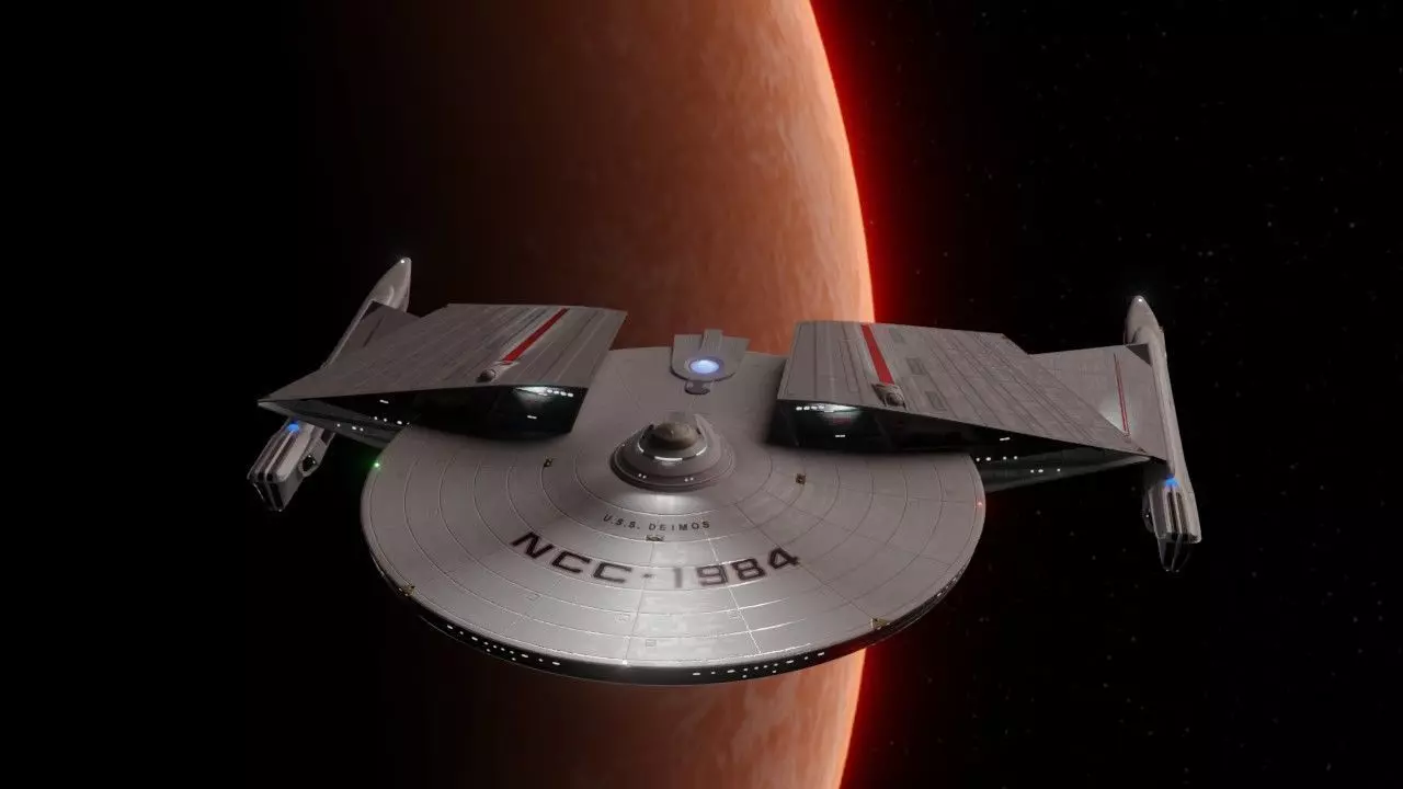 Chandley Class USS Deimos Star Trek Marine Heavy Frigate Low-poly 3D model_0