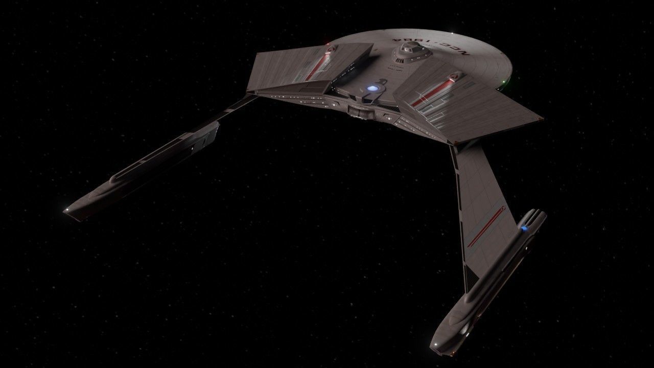 Chandley Class USS Deimos Star Trek Marine Heavy Frigate Low-poly 3D model_2