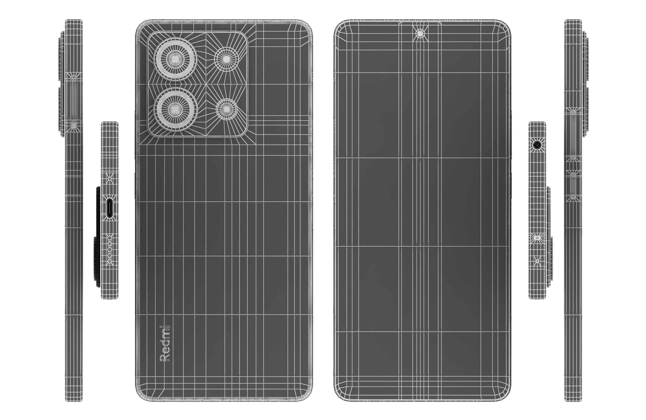 Xiaomi Redmi Note 13 5G Blue 3D model_16