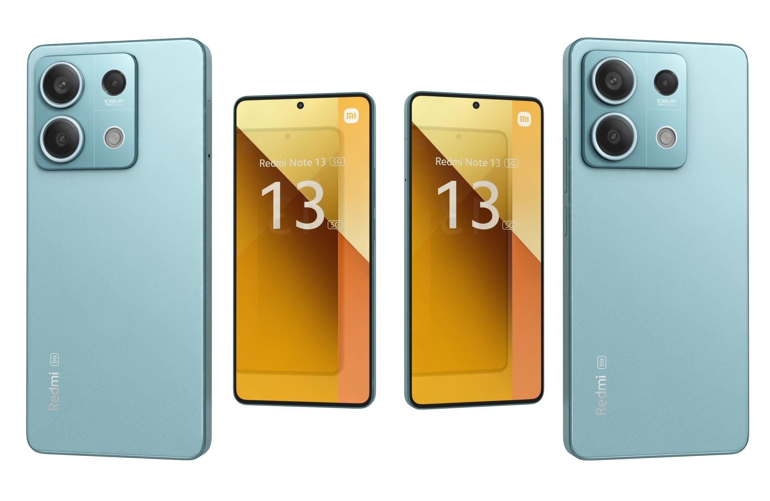 Xiaomi Redmi Note 13 5G Blue 3D model_4