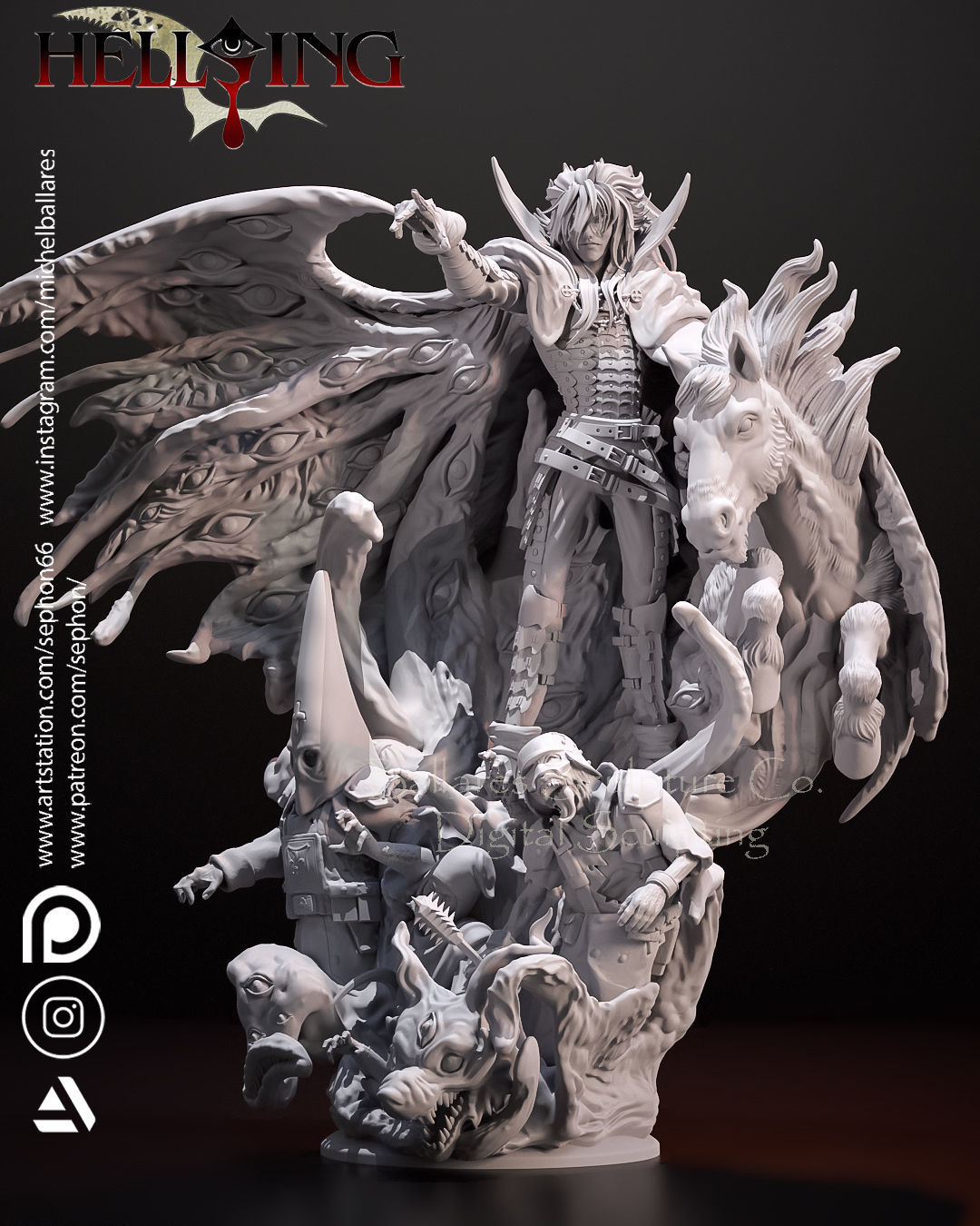ALUCARD  HELLSING FROM CREATIVE GEEK MB 3D print model_3