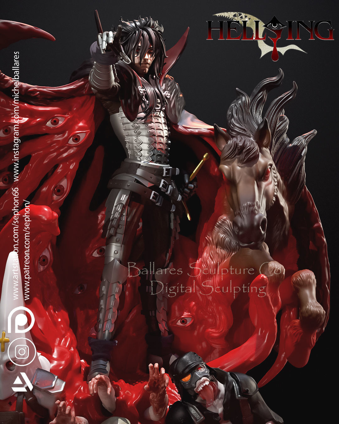 ALUCARD  HELLSING FROM CREATIVE GEEK MB 3D print model_4