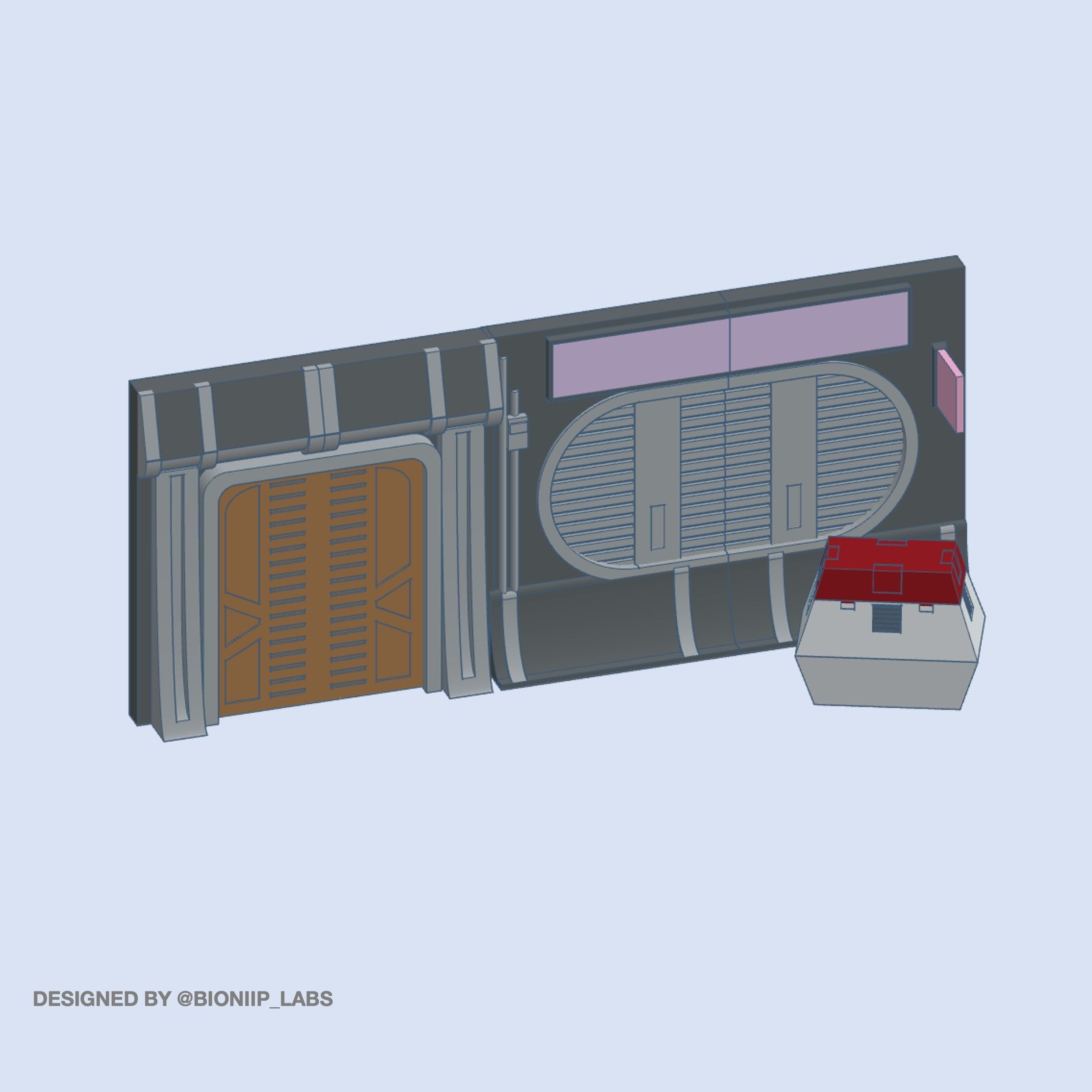 Coruscant Building Front 3D print model_1
