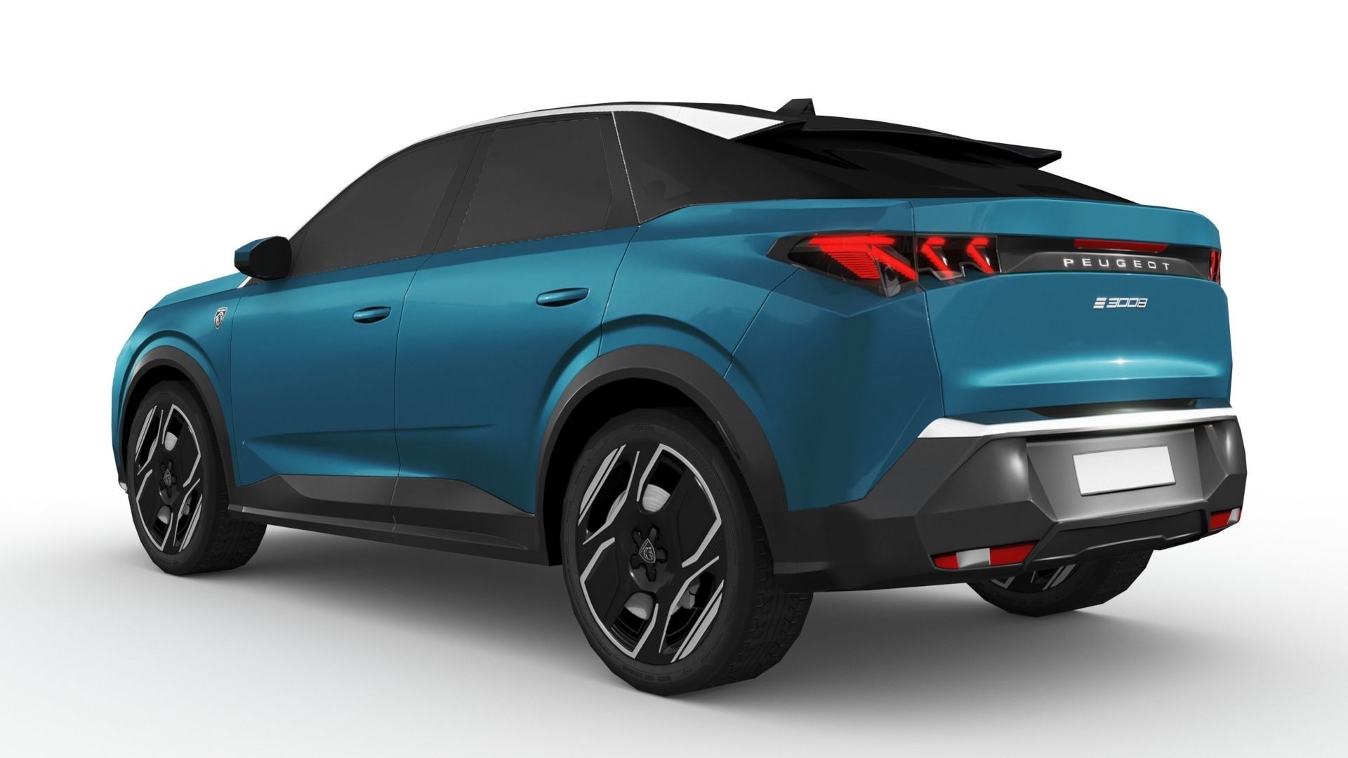 Peugeot e-3008 2024 Low-poly 3D model_4
