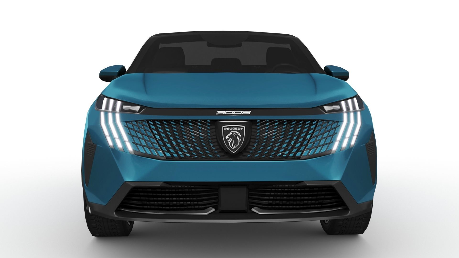Peugeot e-3008 2024 Low-poly 3D model_1