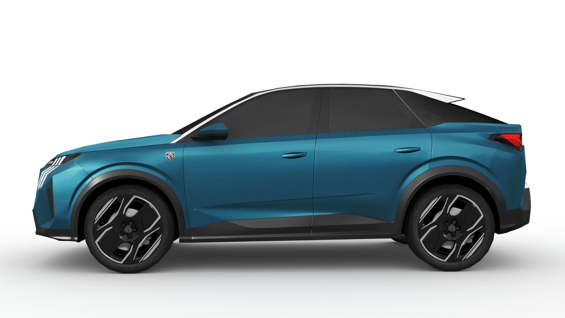 Peugeot e-3008 2024 Low-poly 3D model_3