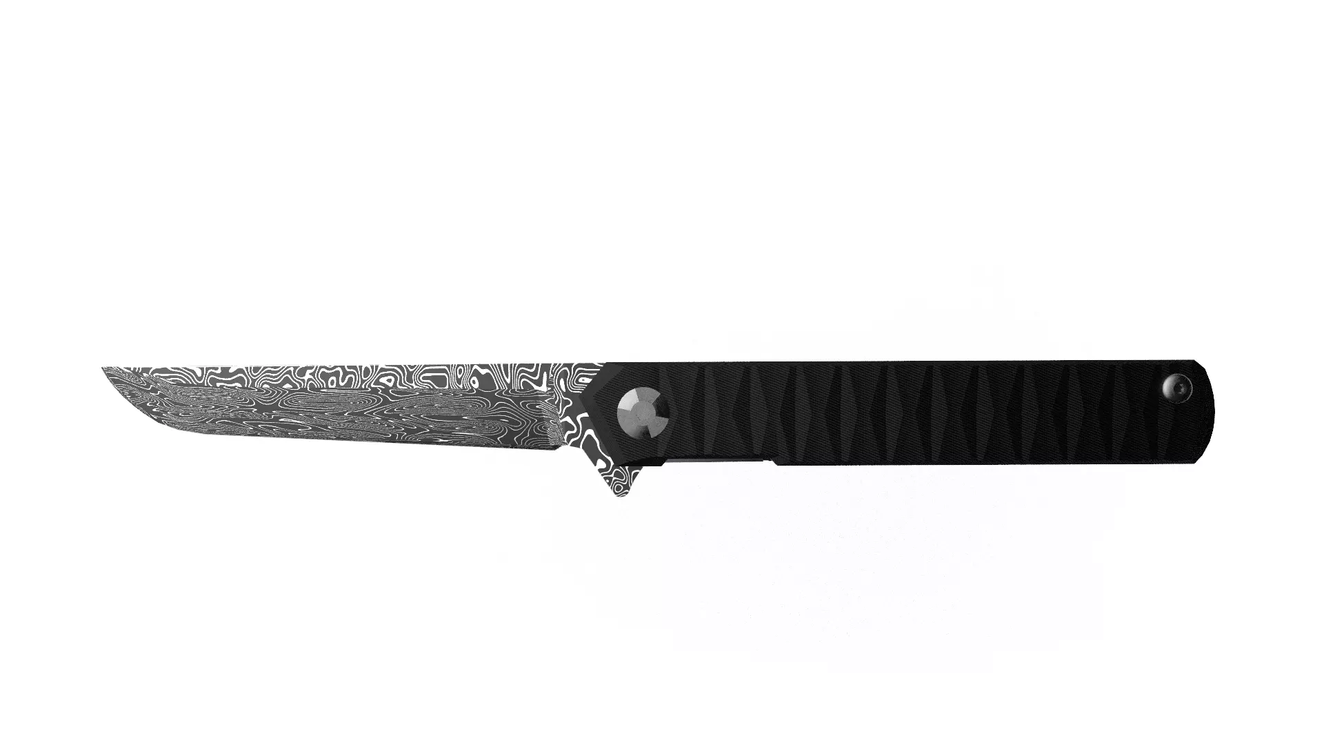 Damascus knife Free low-poly 3D model