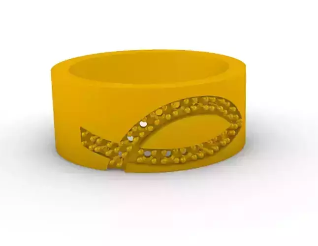 Argolla Pescado Fish Ring SM 3D print model