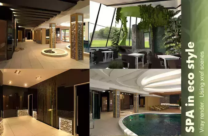 Spa In Eco Style 3D model