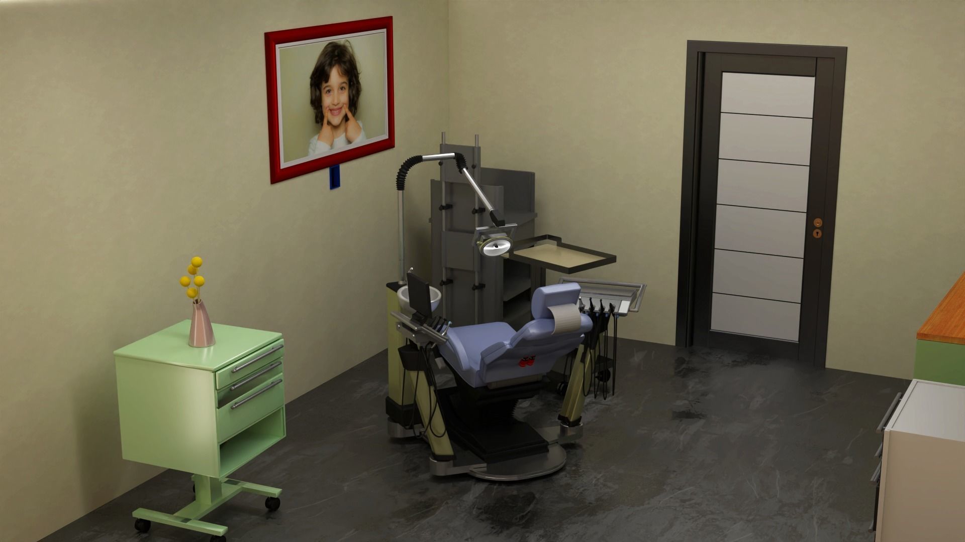 Dentist clinic 3D model_3