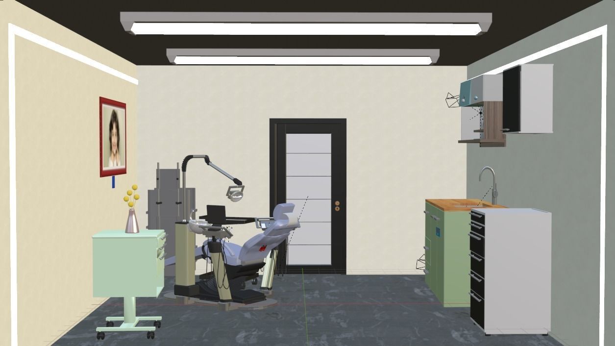 Dentist clinic 3D model_8