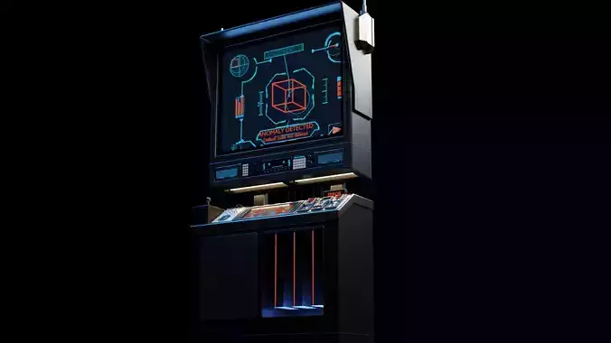 Retro-Futuristic Monitor Computer - Animated 3D model