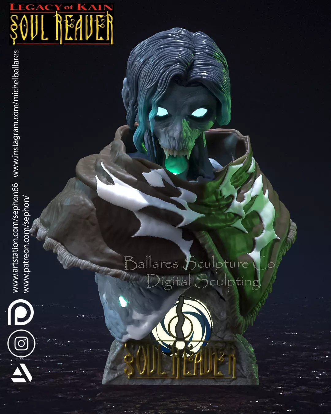 RAZIEL BUST BY CREATIVE GEEK MB 3D print model