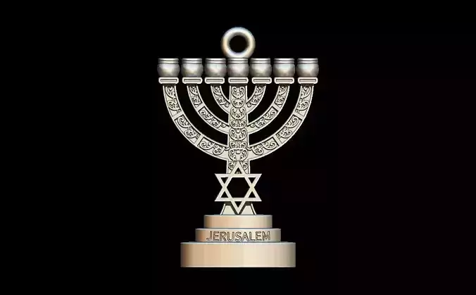 Menorah Pendant 3D print model