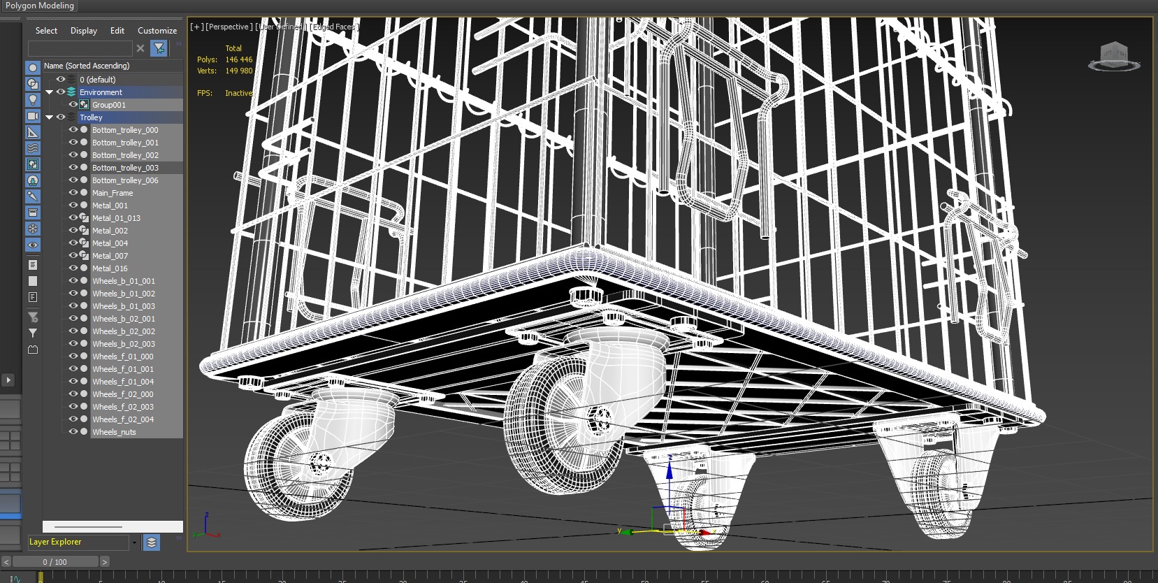 Mesh trolley 3D model_4