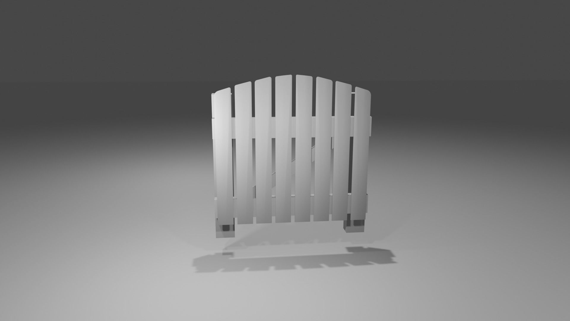 Wood fence lowpoly  Low-poly 3D model_3