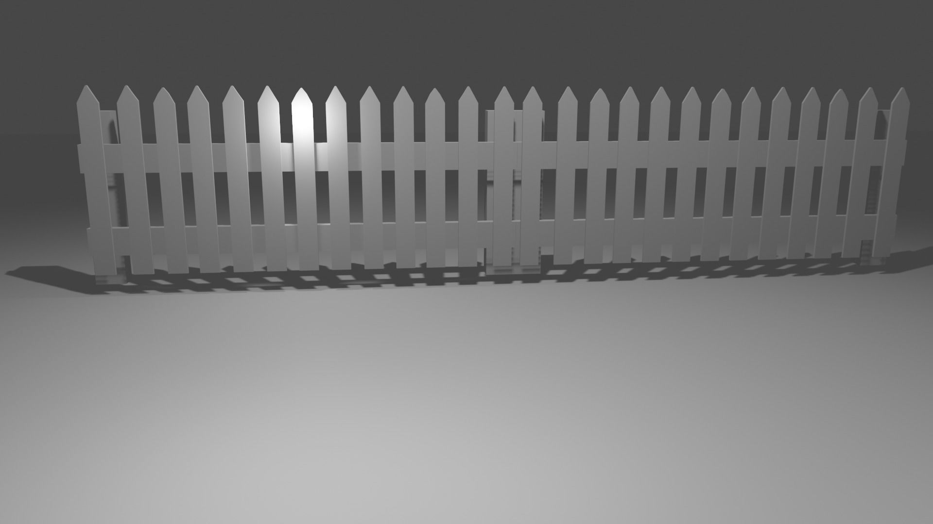 Wood fence lowpoly  Low-poly 3D model_5