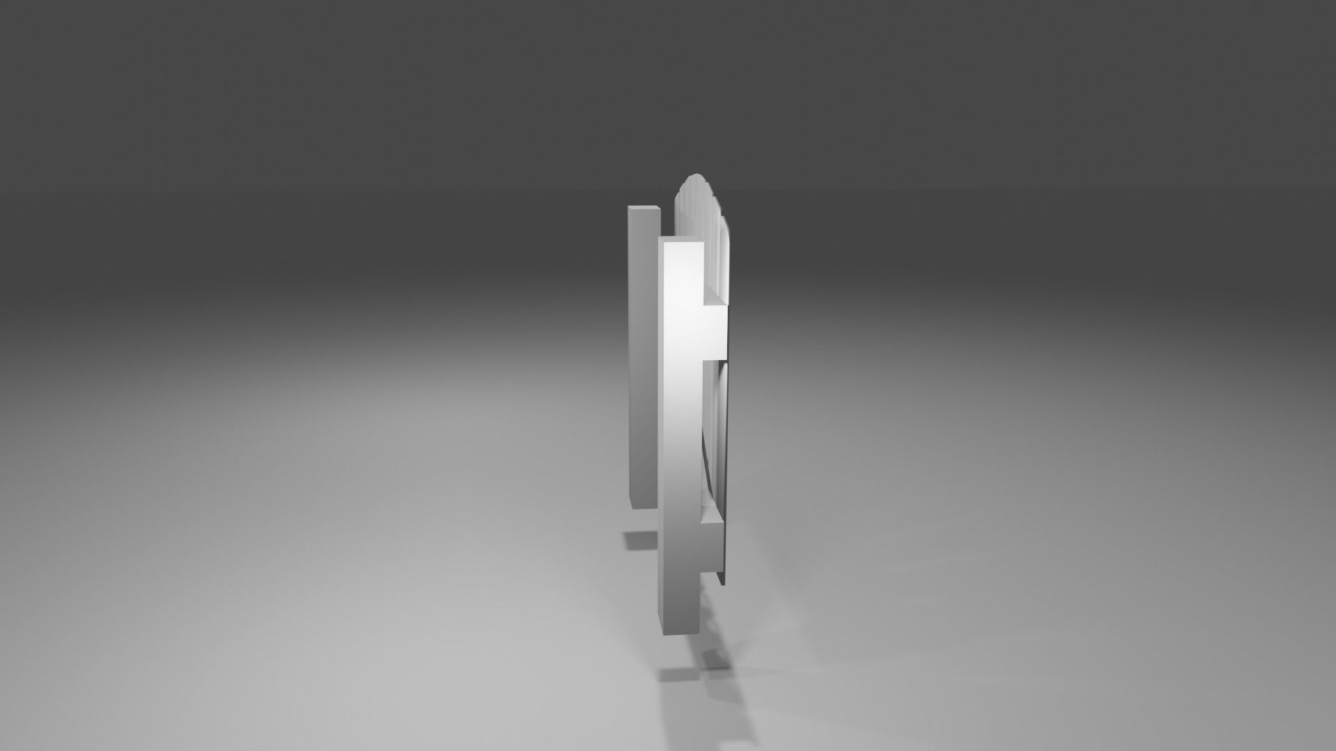 Wood fence lowpoly  Low-poly 3D model_1