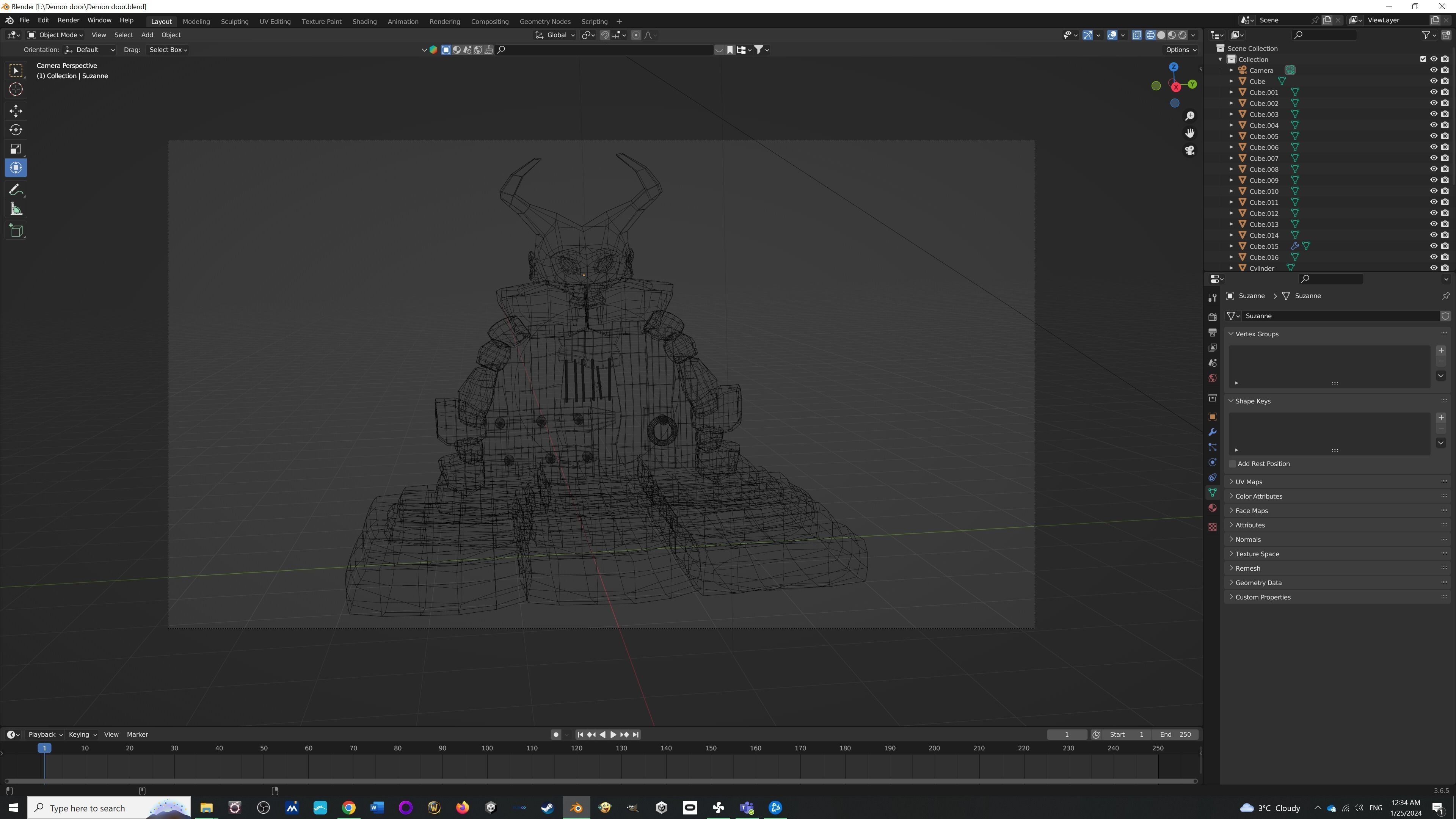 Demon Door 3D model_2
