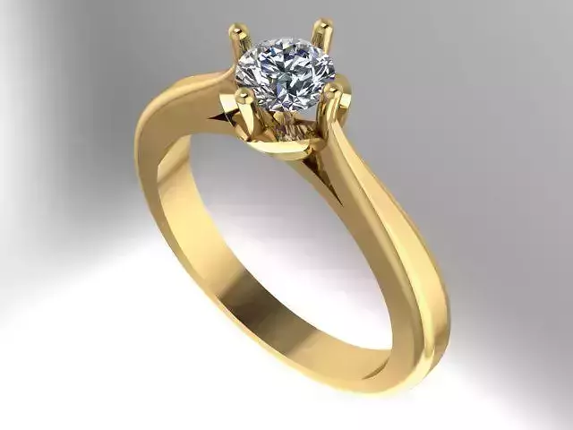 4 Prong Cathedral Heart Engagement Ring