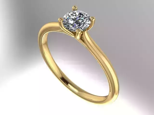 4 Prong Cathedral Engagement Ring 