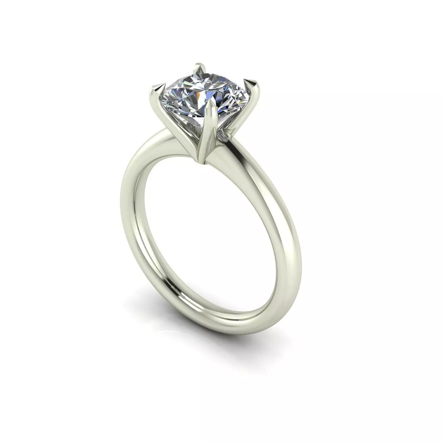 Solitaire Women Diamond Engagement Ring R126 3D print model