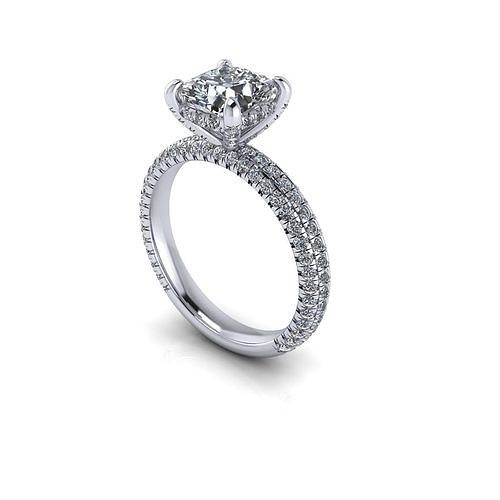 Solitaire Women Diamond Wedding Ring R116 3D print model